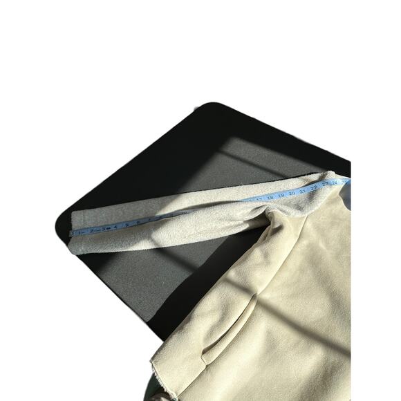 BB Dakota Tan Gray Glenna Faux Suede Moto Jacket‎ Size L - Picture 9 of 10